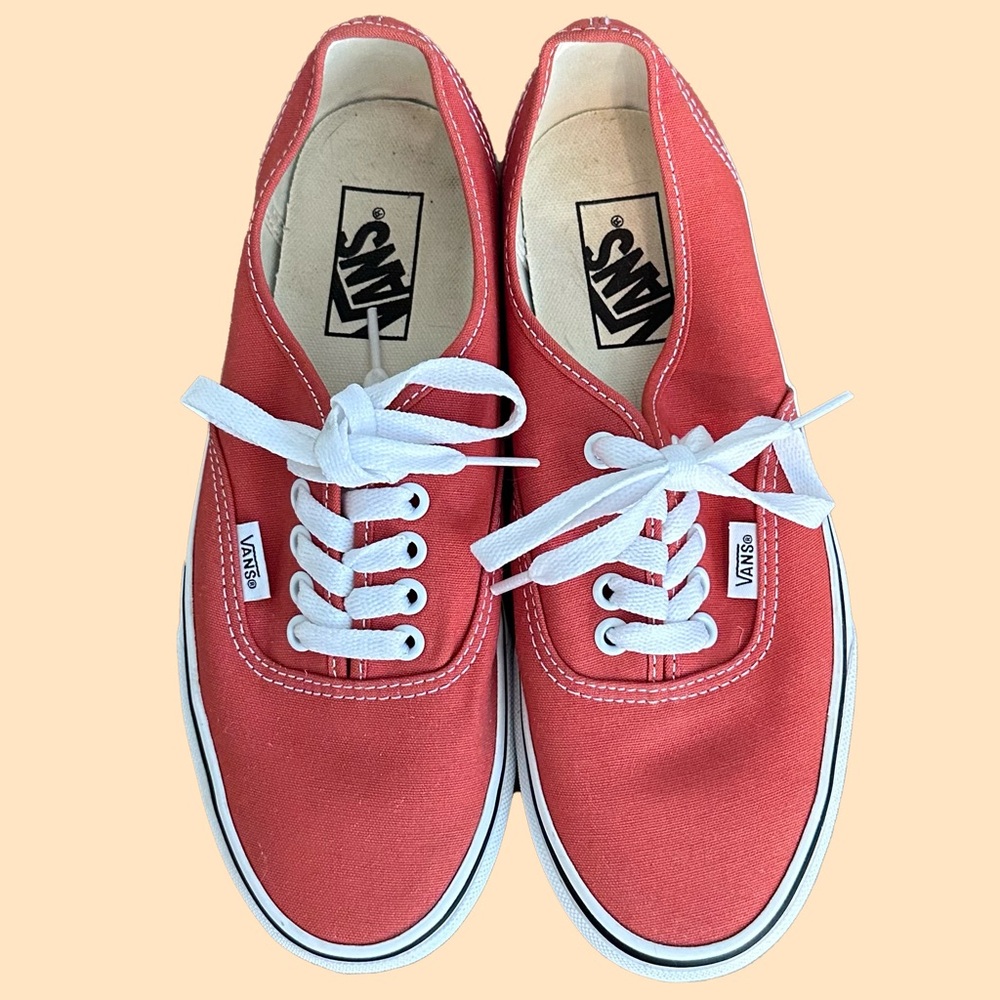Vans Classic Orange and White Sneakers